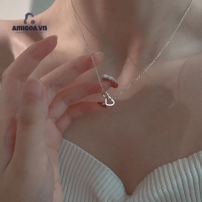 ✨✨Vòng cổ Mặt Hình Trái Tim Phong Cách Tối Giản Cho Nữ