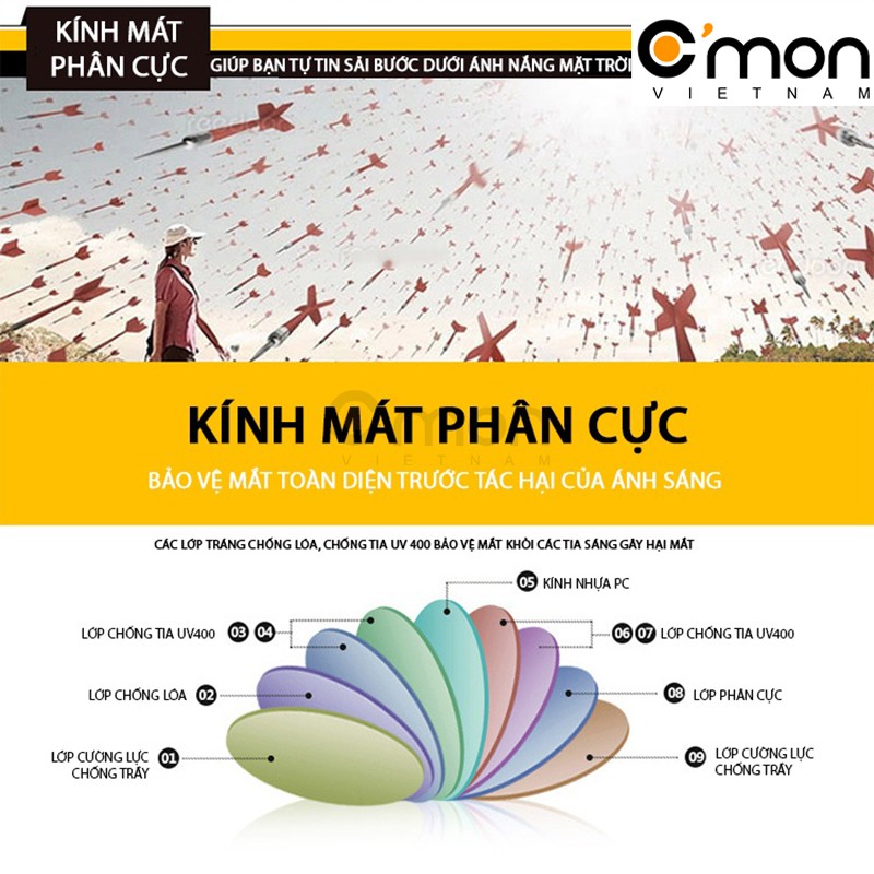 Kính mát kẹp phân cực cho người cận OV03XL (xanh lá)