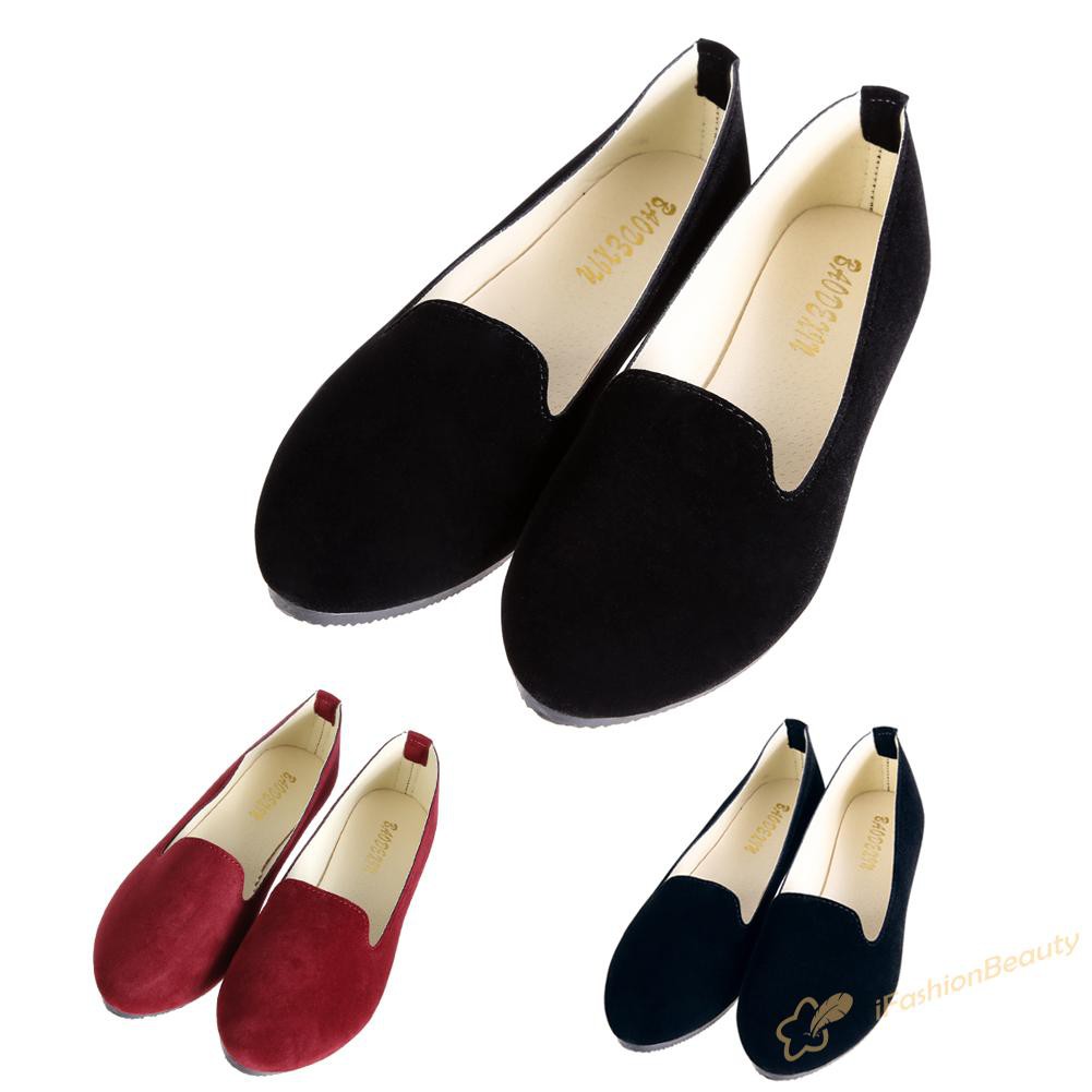 Giày Búp Bê Nữ Đế Mềm Đính Nơ