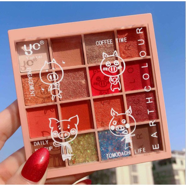 Bảng phấn mắt 16 màu tông đào xinh xắn | BigBuy360 - bigbuy360.vn