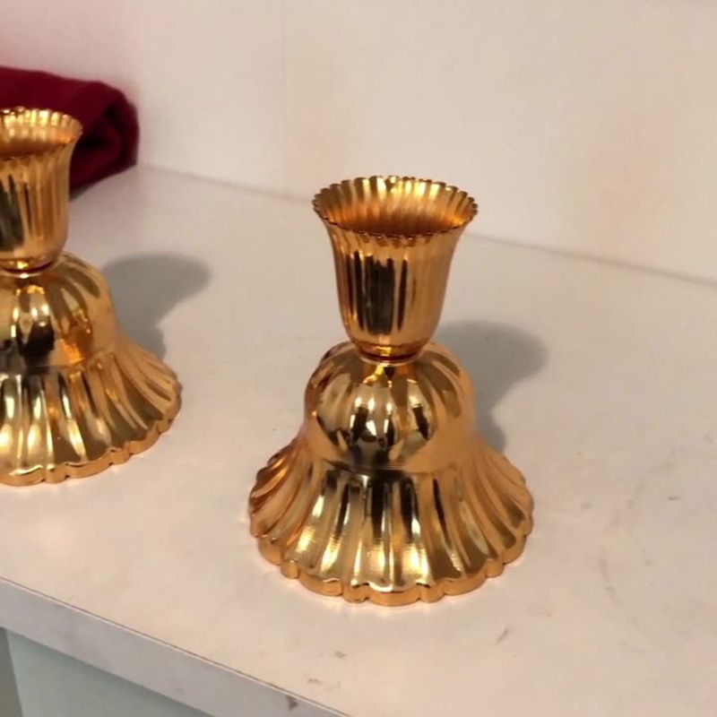 Giá Đỡ Nến Màu Vàng Siêu Chắc Dùng Trang Trí Nhà Cửa