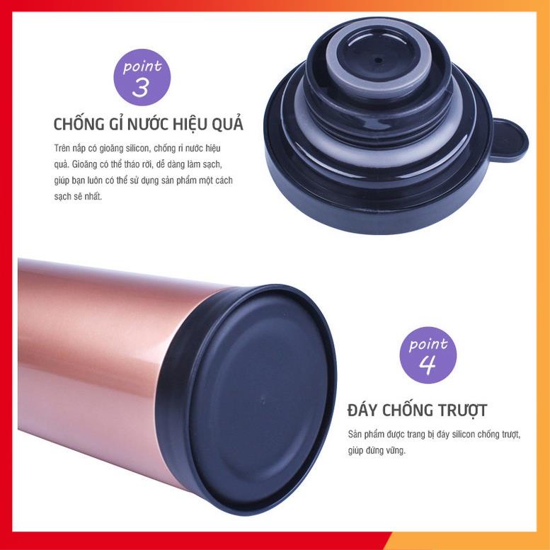 Bình giữ nhiệt Lock&Lock Penguin Coffee Pot LHC1444 1L hiệu quả 💔6h-8h💔 Hàng chính hãng bảo hành 06 tháng