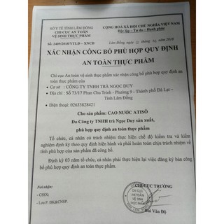 Cao nước Atiso Ngọc Duy