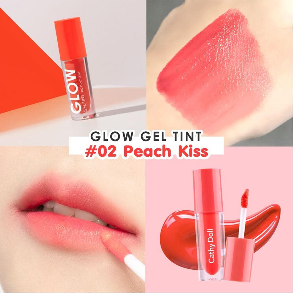 Son nước đủ 8 màu siêu lì mềm môi Cathy Doll Glow Gel Tint  2.4 g.
