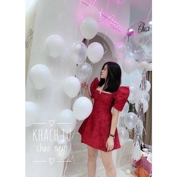 BIGSIZE Đầm gấm tay phồng 50-90kg