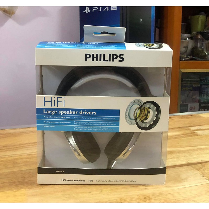 CHÍNH HÃNG TAI NGHE CHỤP TAI PHILIPS HiFi MRM-928 nhập khẩu - HỌC ONLINE - LIVESTREAM - CHƠI GAME - LIỀN DÂY MÁY TÍNH