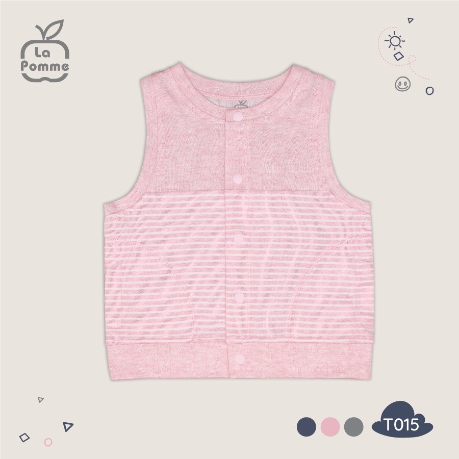 Áo gile Organic cổ tròn La Pomme chất liệu cotton mềm mịn ấm áp