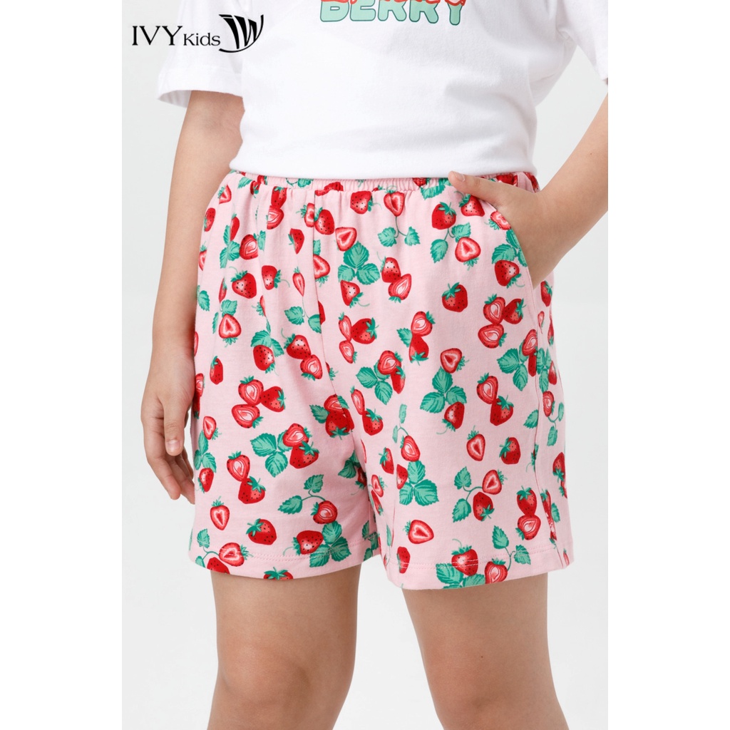 Bộ thun Sweet Berry bé gái IVY moda MS 57G1525