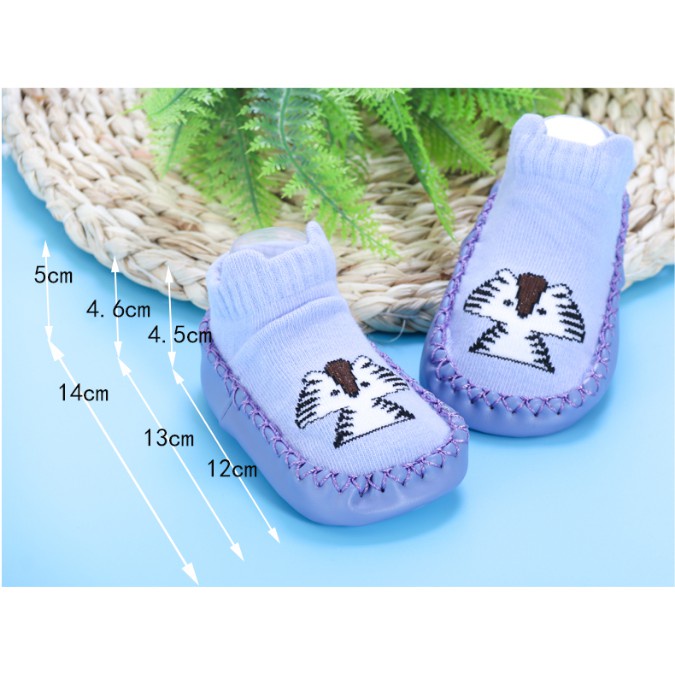 Giày tất tập đi chống trơn , giữ ấm cho bé sơ sinh 0-12 Tháng