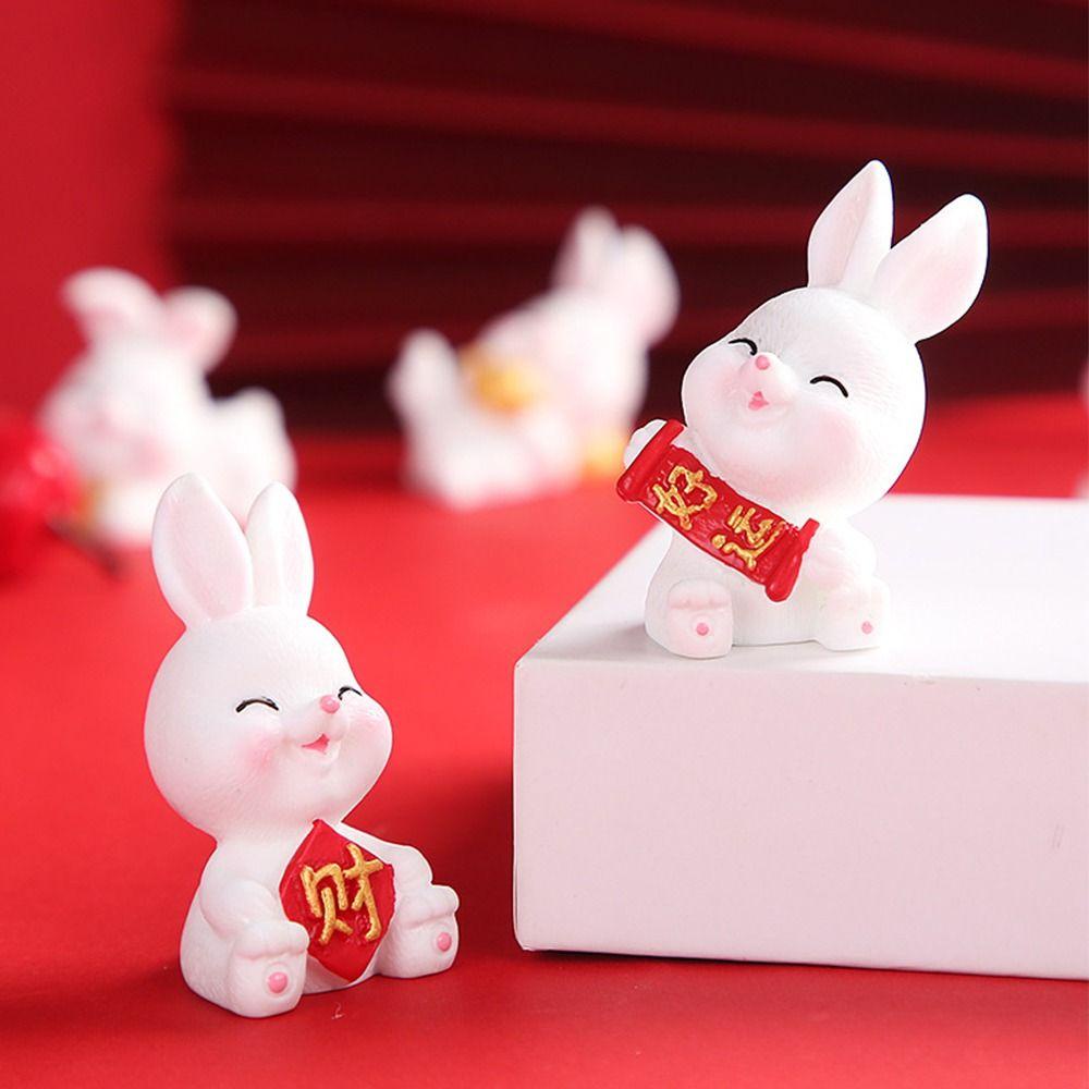 Set 6 Đồ trang trí Thỏ Con Xinh Xắn Dùng Để Trang Trí Nội Thất