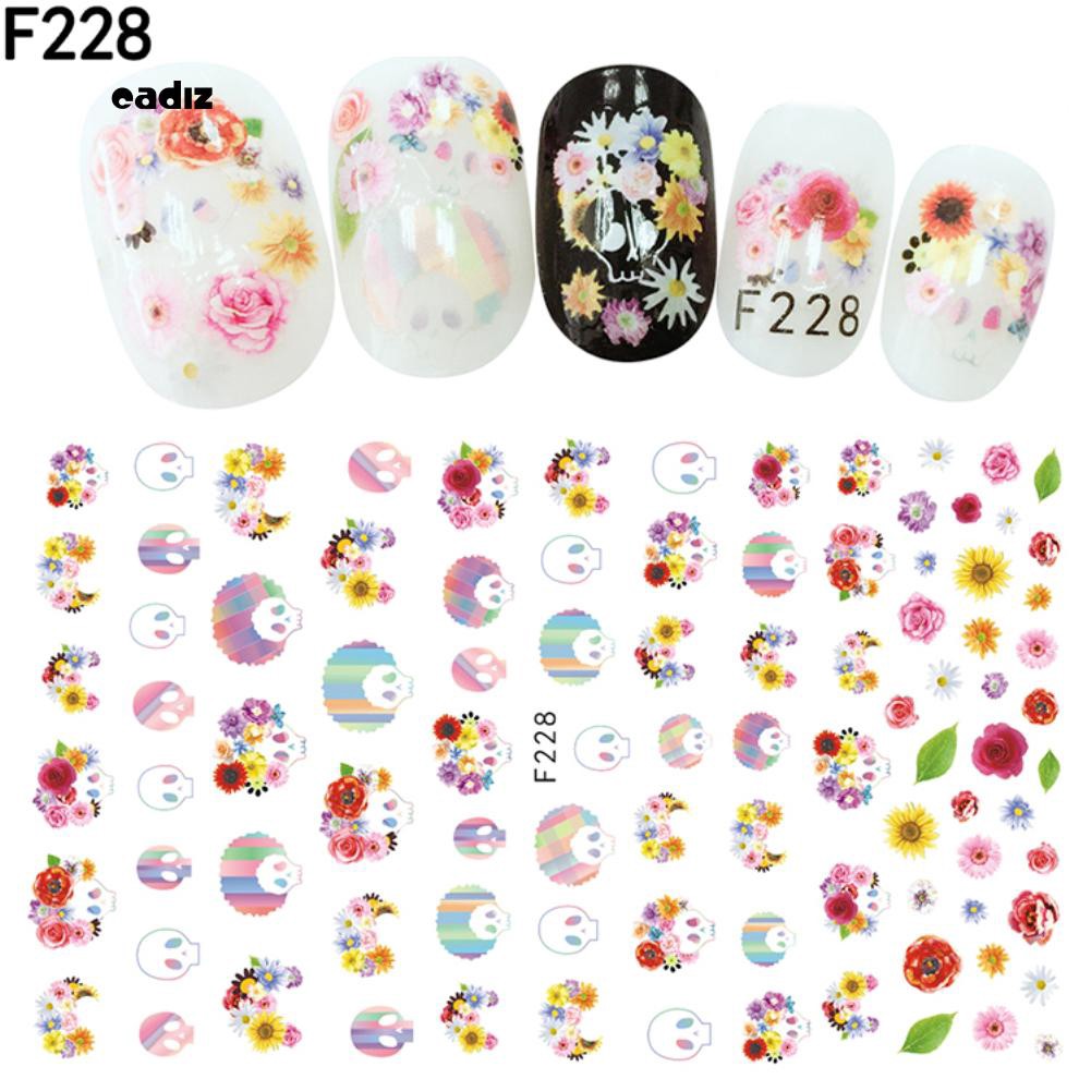 [Hàng mới về] Miếng dán họa tiết hoa lá dùng trang trí móng tay nghệ thuật