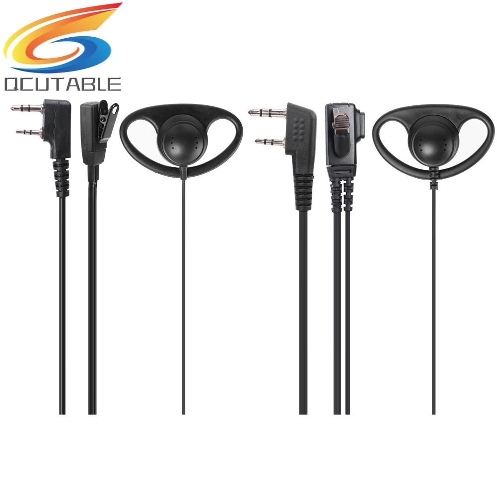 Tai Nghe 2 Pin Chữ D Có Mic PTT Chuyên Nghiệp Cho Bộ Đàm Baofeng Kenwood