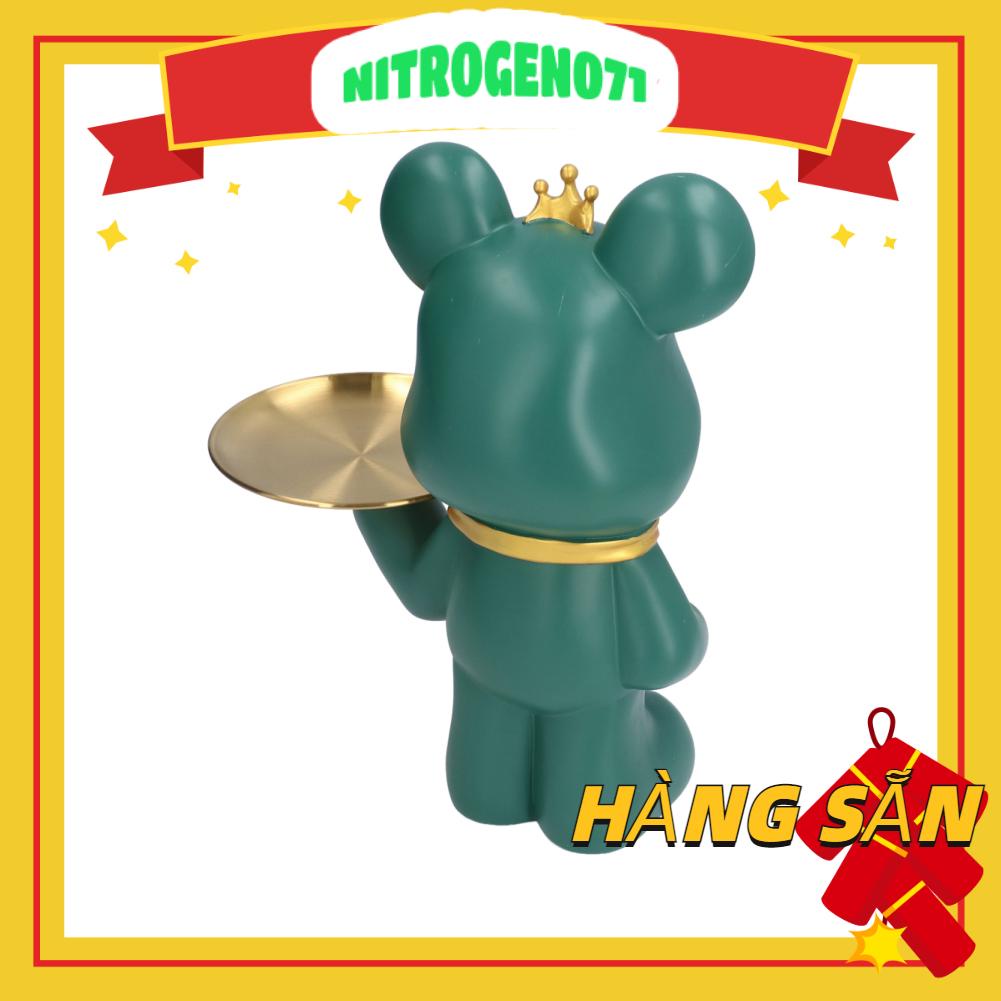 Nitrogen071 Bearbrick, Gấu bê khay decor, Kệ để đồ hình gấu trang trí phòng khách sang trọng 30cm