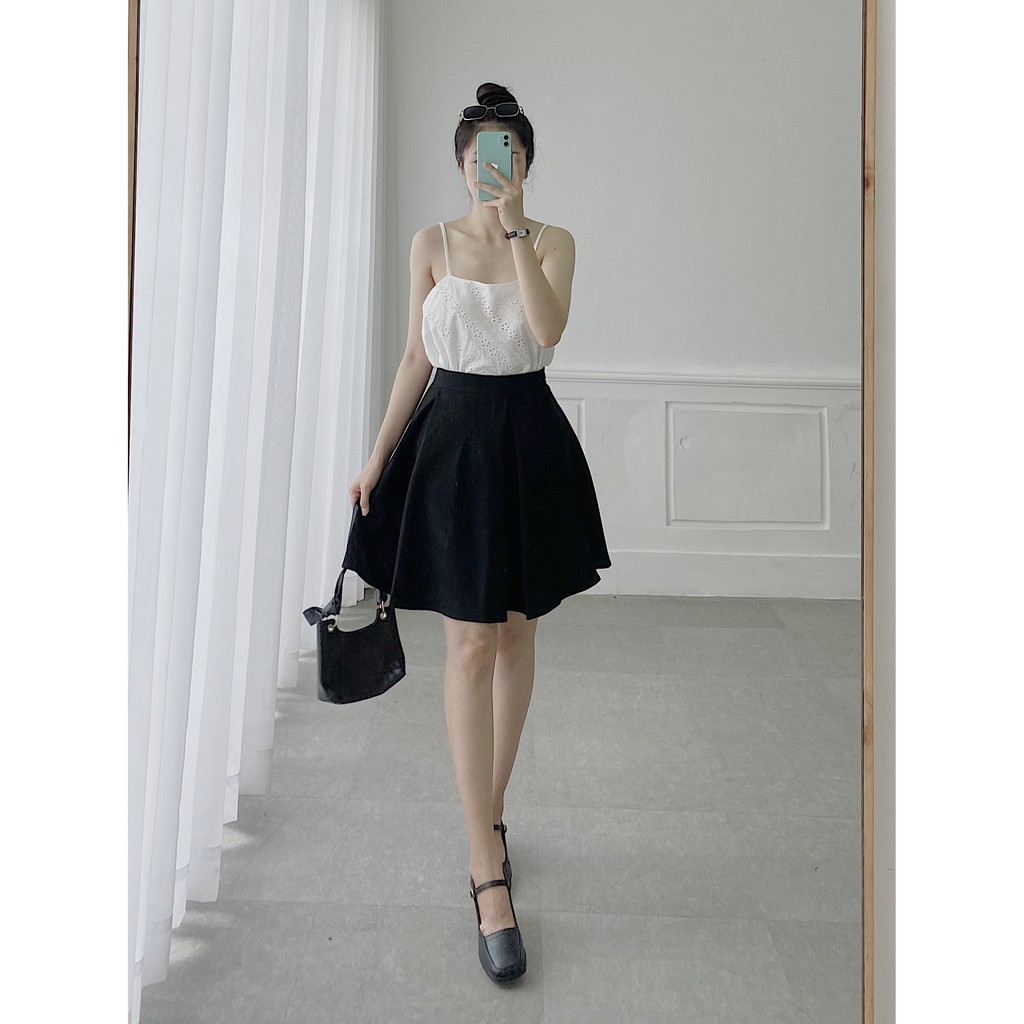 YU CHERRY | Váy nữ ngắn ngang gối form loe Flared Skirt YV034