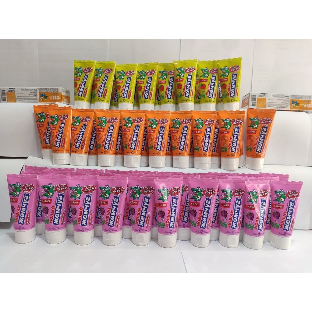 Kem Đánh Răng Nuốt Được Cho Bé Hương Trái Cây Nevcos Tooth Paste 63 ML Nga ( CHO BÉ TỪ 1 TUỔI