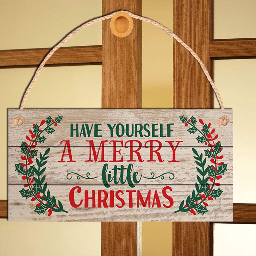 Bảng gỗ thủ công treo cửa trang trí cho phòng khách/phòng ngủ/nhà ở Giáng sinh năm mới