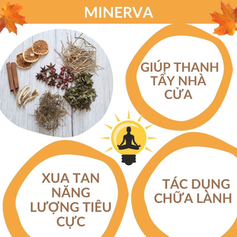 Set thảo mộc xông nhà dùng cho bếp đất nung (8 loại)