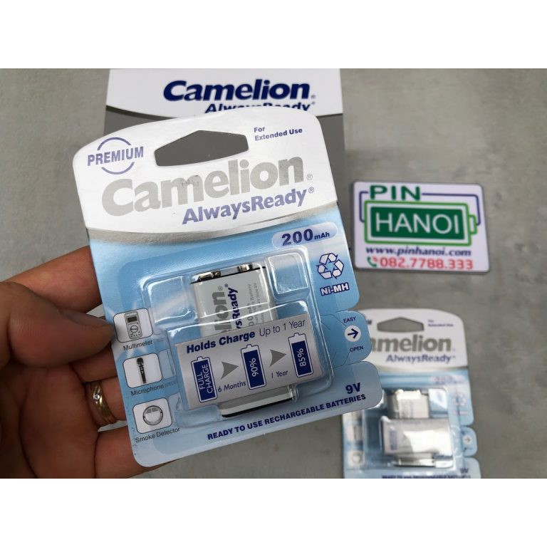 Pin sạc 9V 200mAh Camelion Always Ready NH-9V200ARBP1 Ni-MH