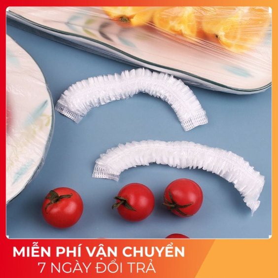 100 Màng bọc thực phẩm co giãn siêu dai có chun hình túi gấu  1H3