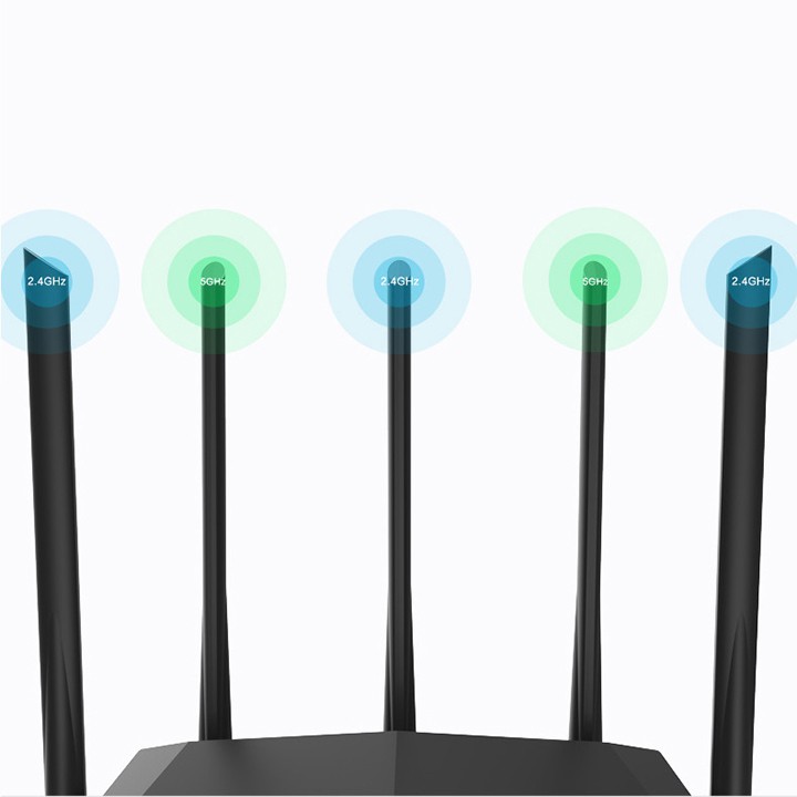 Bộ phát wifi Router Tenda AC7 5gHz 2.4gHz 5 râu anten xuyên tường Modem Repeater tốc độ 1200Mbps youngcityshop 30.000