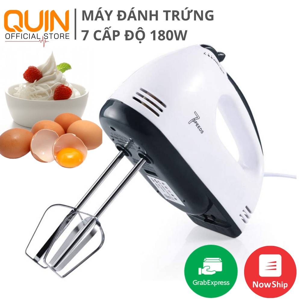 Máy Đánh Trứng Đánh,Tạo Bọt Cafe 7 Cấp Độ Cao Cấp + Tặng Kèm 4 Que Nhào Bột Tiện Dụng