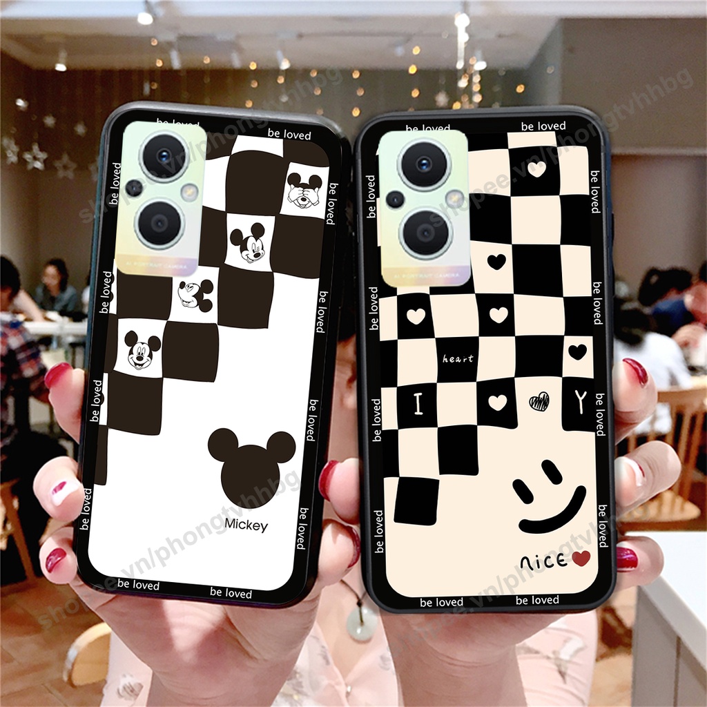 Ốp lưng Oppo Reno7 /  Reno 7Z 5G / Reno 7  ốp họa tiết trái tim caro, chuột mikey thể thao cực đẹp cute cực bền bỉ