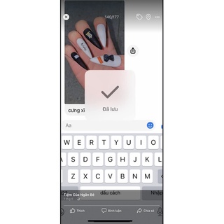 nail gấu đen trắng