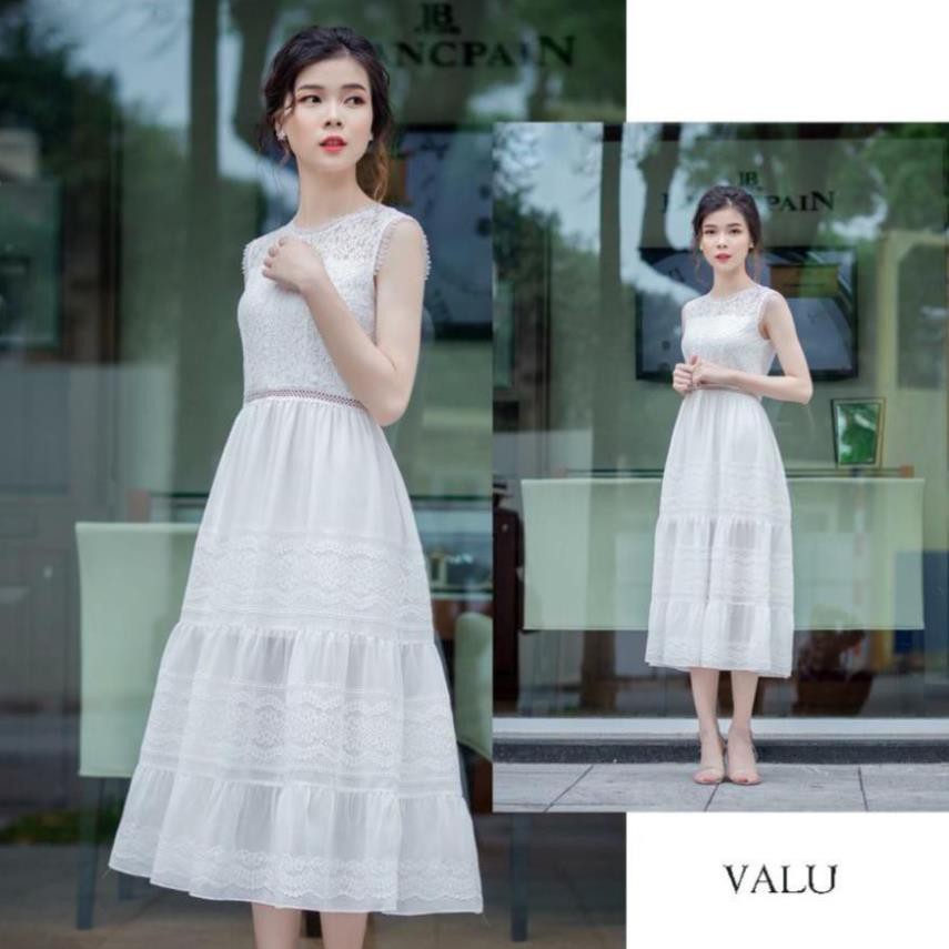 Đầm ren trắng dáng xòe phối ren xinh tựa thiên thần Valu Dress