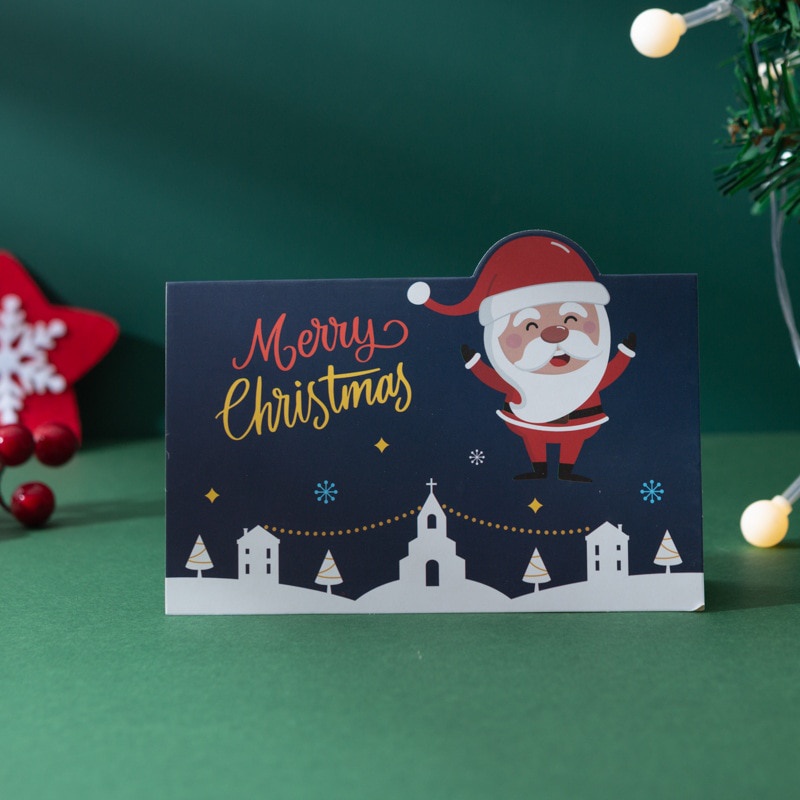 Thiệp Giáng sinh hình ông già Noel người tuyết