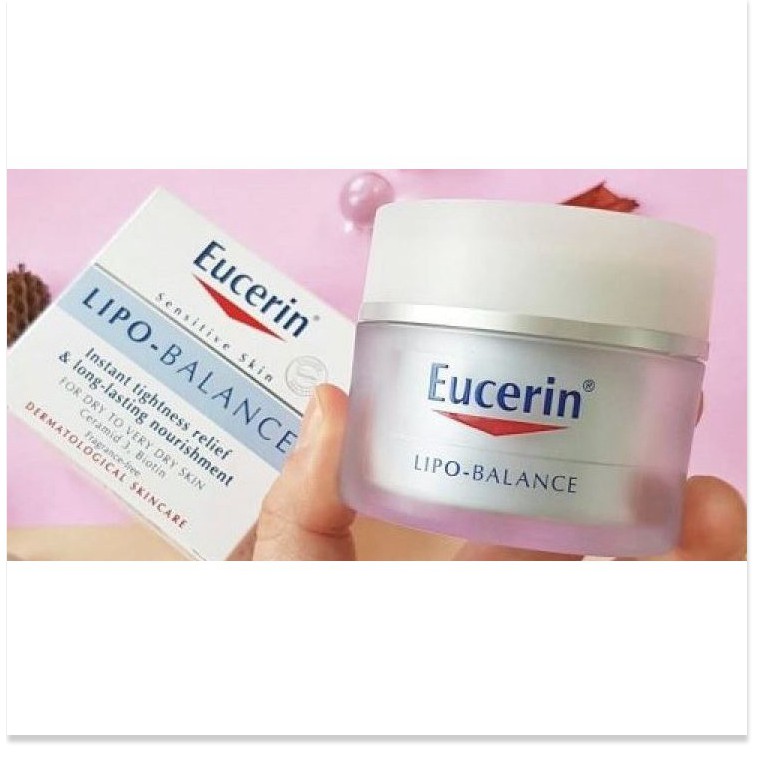 [Mã giảm giá] Kem Dưỡng Ẩm Chuyên Sâu Dành Cho Da Khô Và Nhạy Cảm Eucerin Sensitive Skin Lipo-Balance 50ml