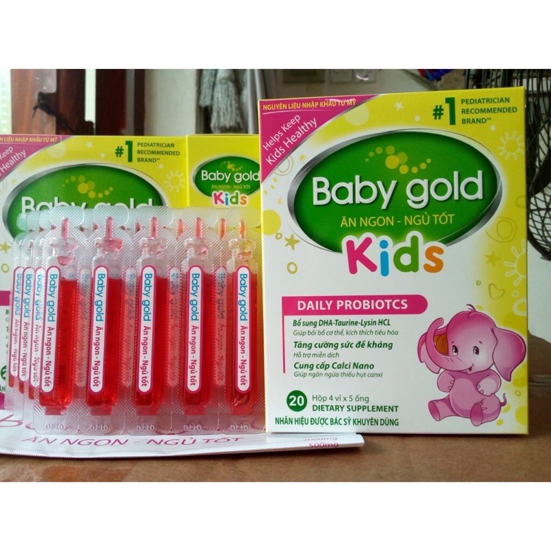 Baby gold kids - giúp bé ăn ngon ngủ tốt bổ sung DHA và các khoáng chất cần thiết