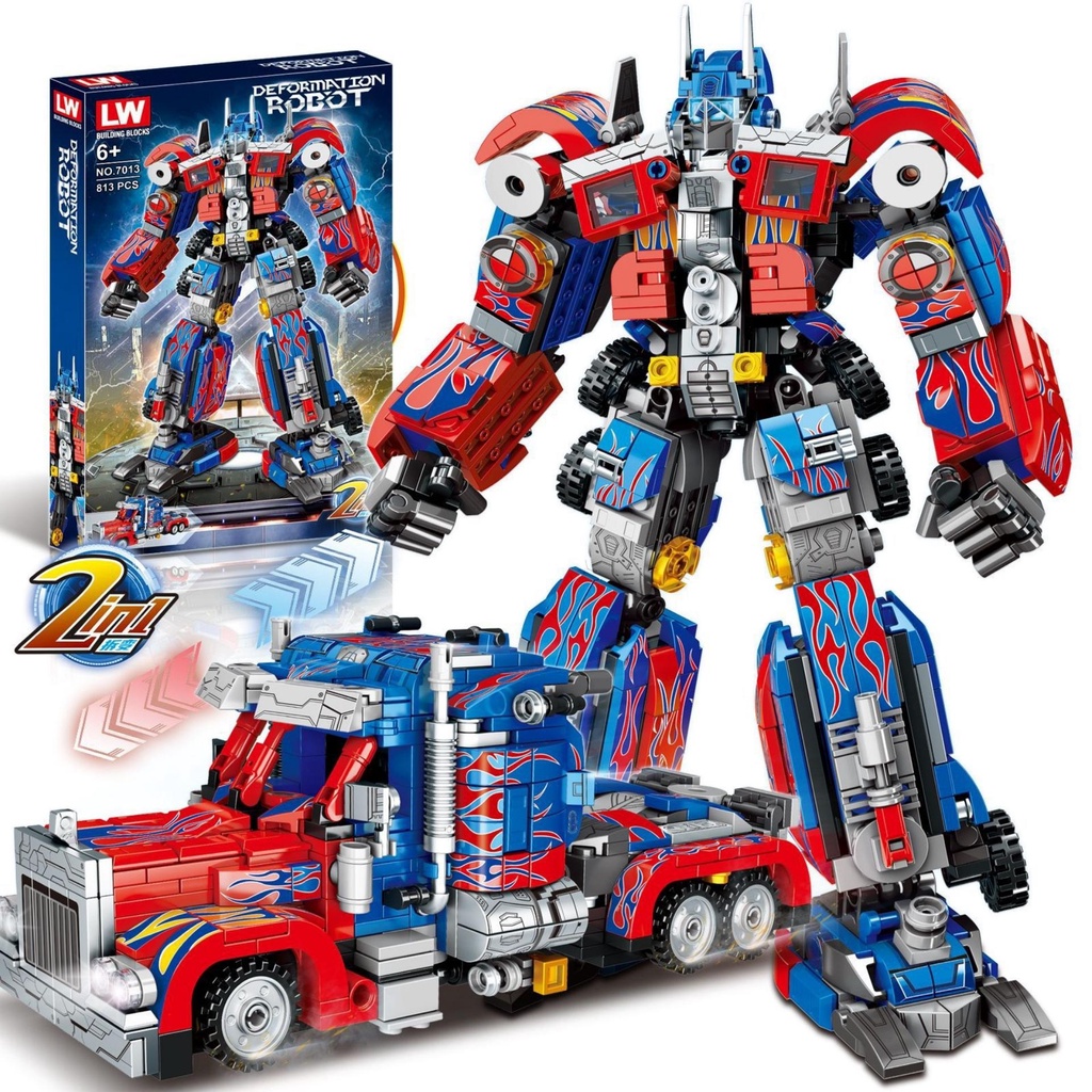 Lego robot transformer biến hình OPTIMUS PRIME cỡ lớn giá rẻ, đồ chơi lắp ráp thông minh cho bé BOBIKIDS LG06