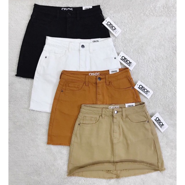 CHÂN VÁY JEAN TRẮNG ĐEN GẤU LAI TUA | BigBuy360 - bigbuy360.vn