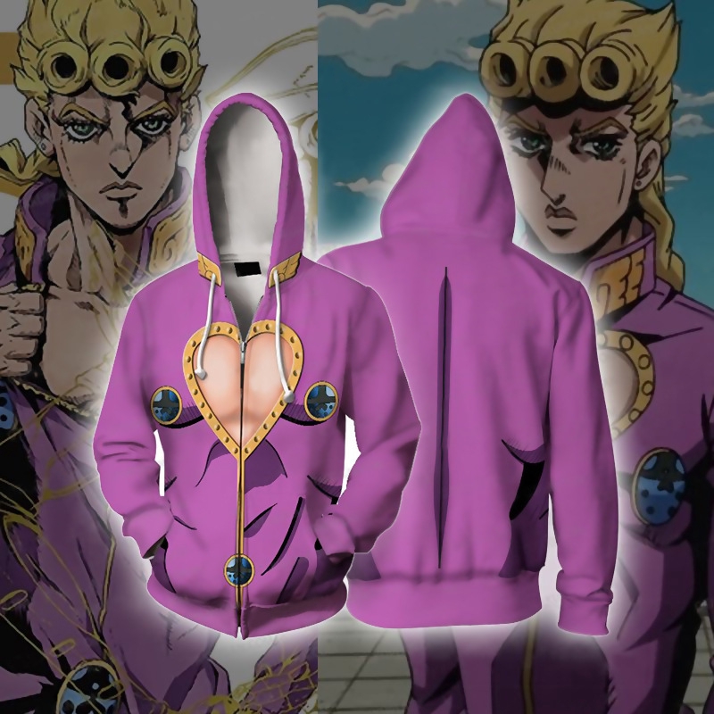 Áo Khoác Hoodie Dài Tay In Hình Jojo 's Bizarre Adventure Đẹp Mắt