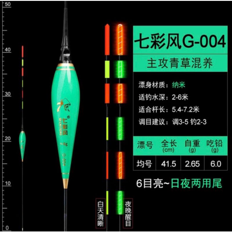 Phao điện QI CAI FENG câu đài ban đêm chuyên săn hàng. làm từ vật liệu composite có trọng lượng nhẹ, độ nhạy cao
