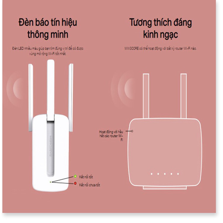 Bộ kích sóng wifi 3 râu Mercusys (wireless 300Mbps) cực mạnh,kích sóng wifi,kich wifi,cục hút wiif,VDS shop | BigBuy360 - bigbuy360.vn