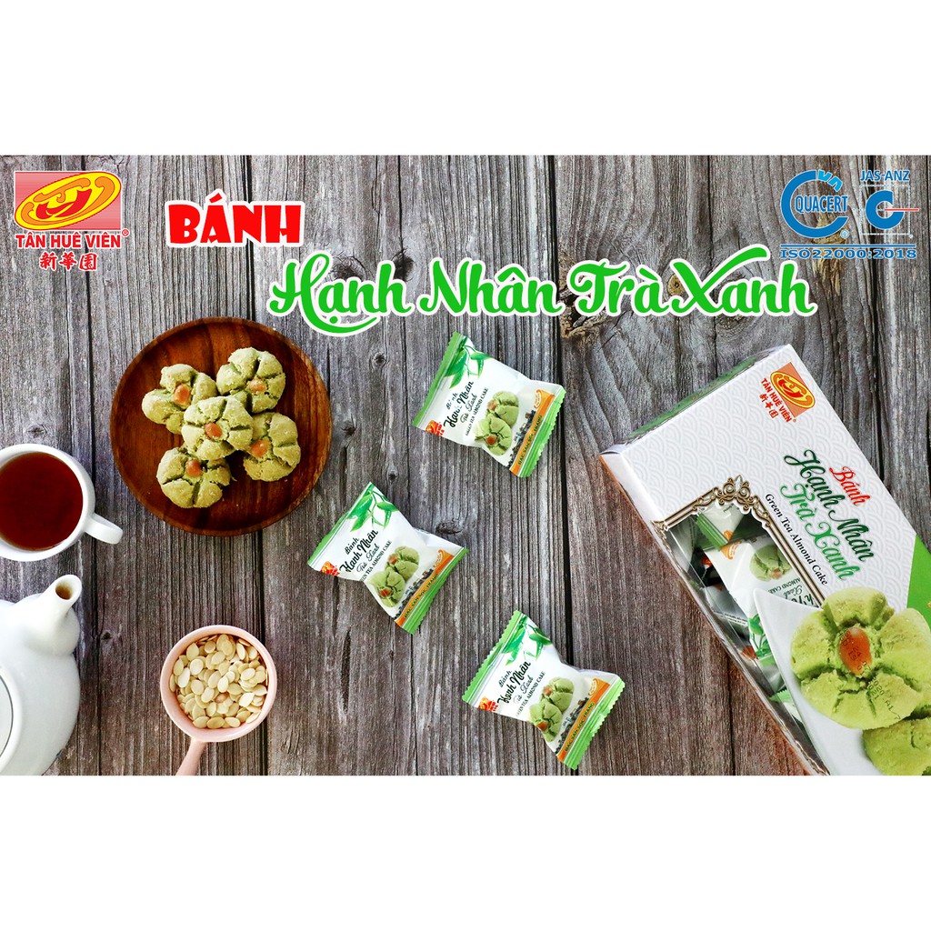 Bánh Hạnh Nhân Trà xanh Tân Huê Viên 300gr