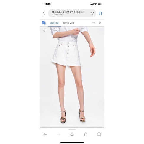 SHORT GIẢ VÁY ZARA HÀNG XUẤT CHUẨN