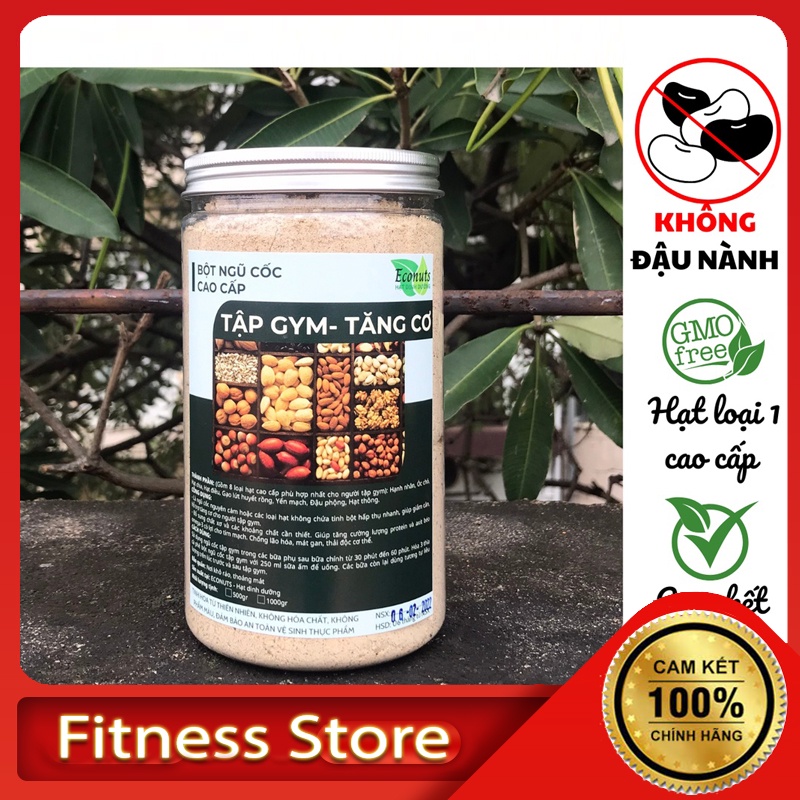 Ngũ cốc tập gym tăng cơ, giảm mỡ bột ngũ cốc dinh dưỡng ăn sáng, bữa phụ 8 loại hạt dinh dưỡng 100% hữu cơ, giảm cân