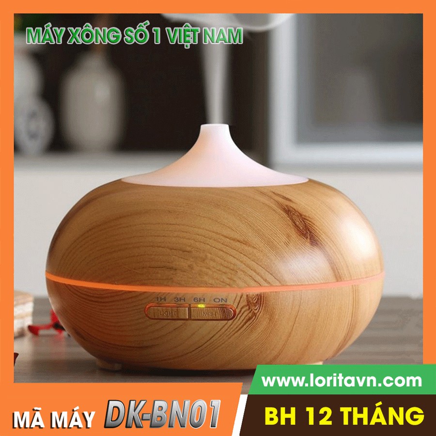 [Chính hãng AROMA - CHỈ 199K] Máy xông tinh dầu, phun sương tạo ẩm, máy khuếch tán siêu âm LORITA tích hợp Remote #