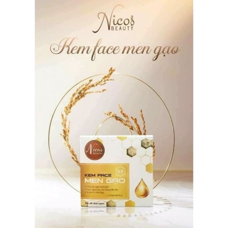 Kem Cấy Trắng Men Gạo Mẫu Mới Nicos Thanh Nhi