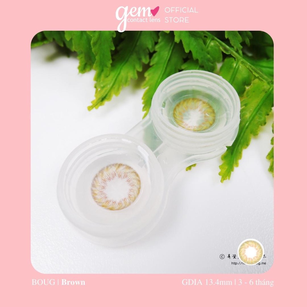 Áp Tròng Giãn Nhẹ BOUG BROWN HSd 3-6 Tháng OLENS KOREA  Lens Nâu Sáng Make Up Tây Phù Hợp Cho Mắt Nhạy Cảm