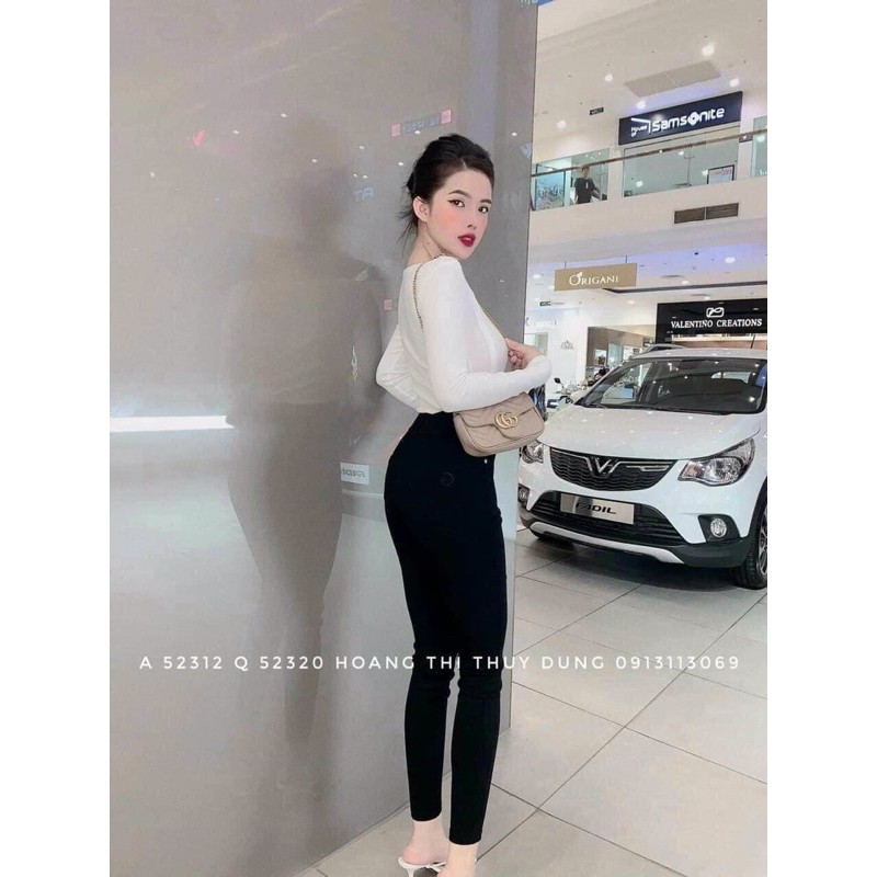 [Sale 50%] Quần bò giấy 2 cúc Hàn Quốc tôn dáng có bigsize