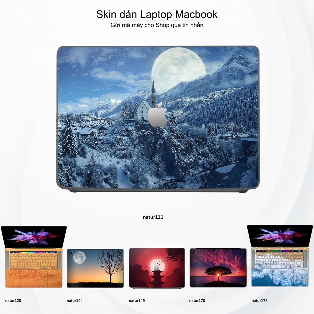 Skin dán Macbook mẫu thiên nhiên (đã cắt sẵn, inbox mã máy cho shop)