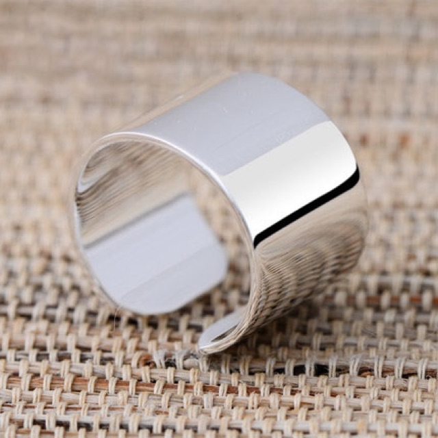 Nhẫn Bạc Nam Trơn Bản To [SHINE SILVER RING] ánh sáng mạnh mẽ