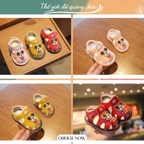 Dép Sandal tập đi siêu mềm cho bé Hàng Quảng Châu Cao Cấp phát tiếng kêu (A-5)