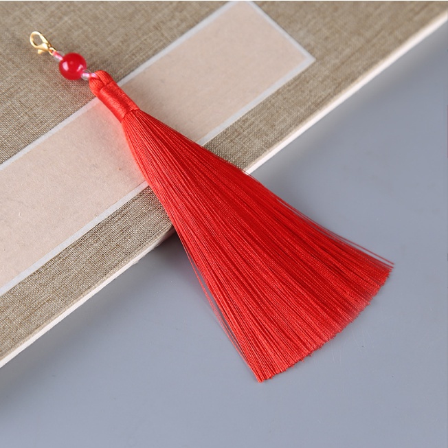 Tua Rua Có Móc Treo Vàng Xỏ Hạt Màu Tổng 15cm Trang Trí Nhiều Màu