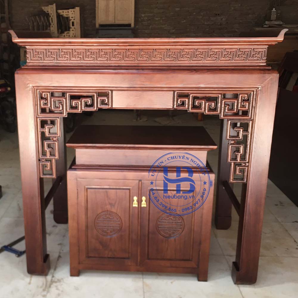 Bàn thờ bằng gỗ Sồi HB-T22