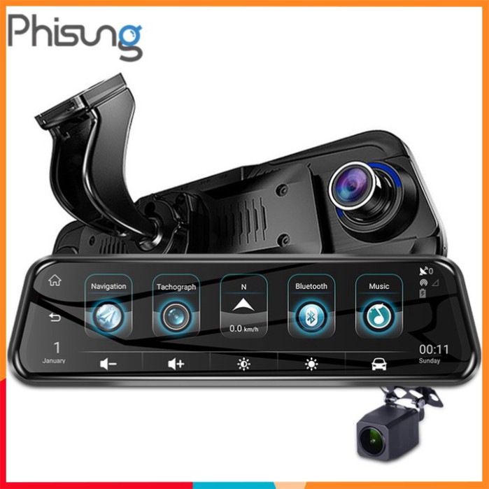 Sản Phẩm  Camera hành trình gương cao cấp Phisung tích hợp 4G, Wifi, GPS, màn hình 10 inch: Mã sản phẩm H58 ..