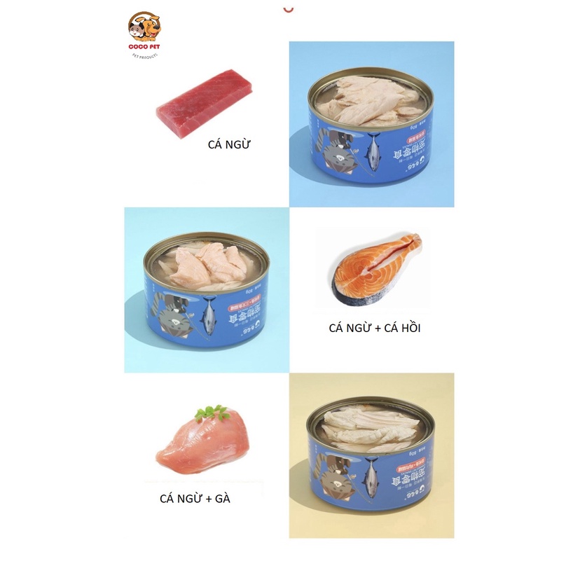 CÁ NGỪ Đóng Hộp Sẵn Cao Cấp Tiện Lợi An Toàn Cho Mèo 80g